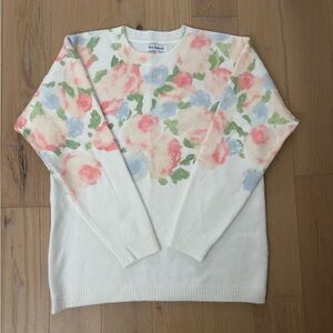 Rose Maternité Nursing Sweater Size L – Floral Print – Breastfeeding Friendly